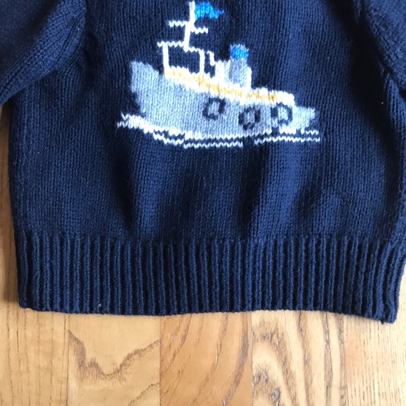 Navy Gap Ship Cardigan Sweater - Picture 8 of 9